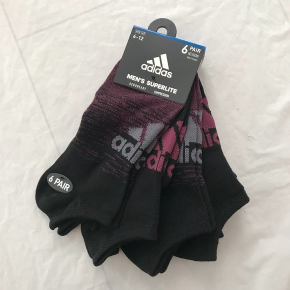 adidas Underwear & Socks New 6 Pairs Adidas Mens No Show Sock